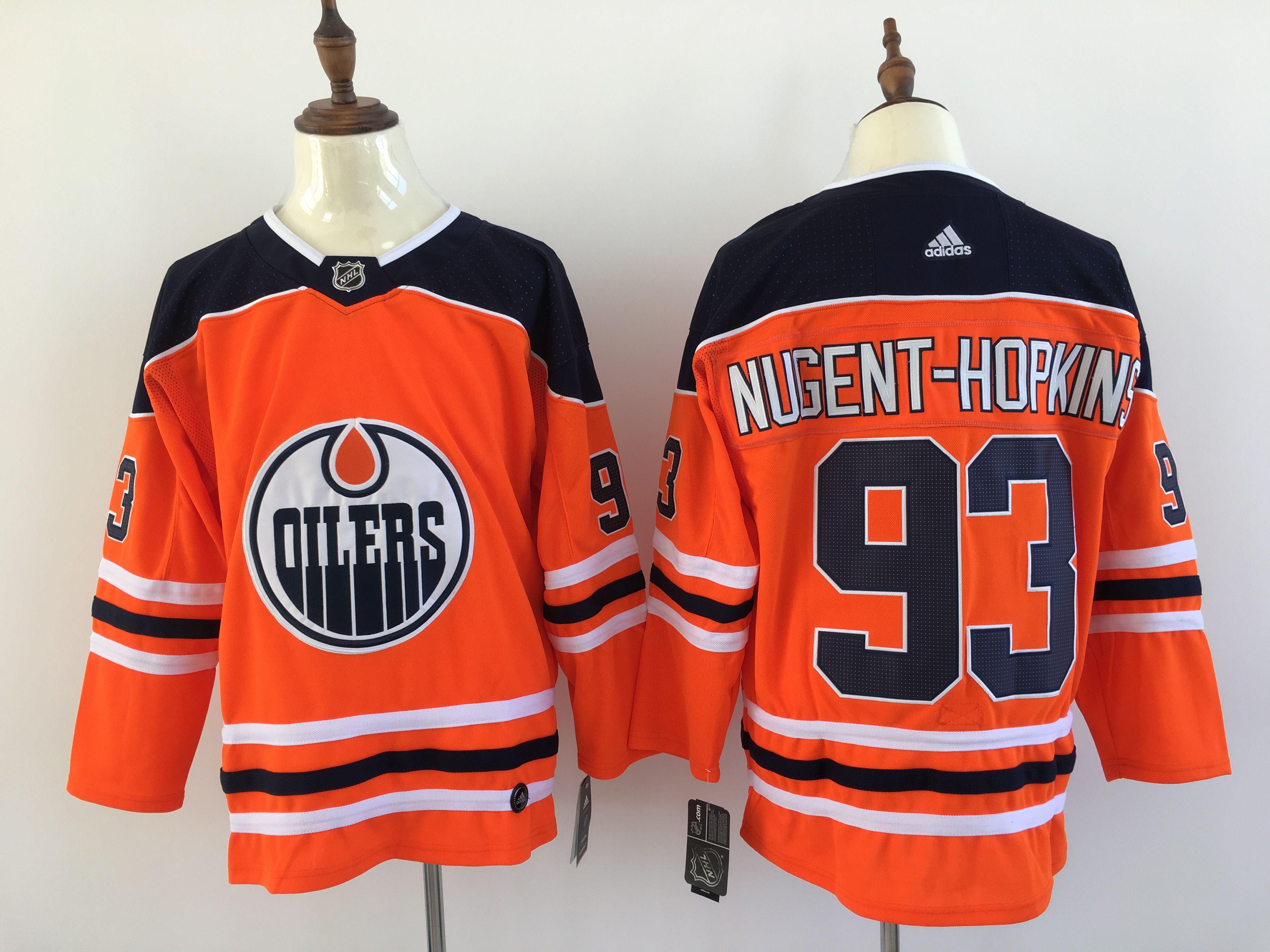 Men Edmonton Oilers 93 Nugent-hopkins Orange Hockey Stitched Adidas NHL Jerseys